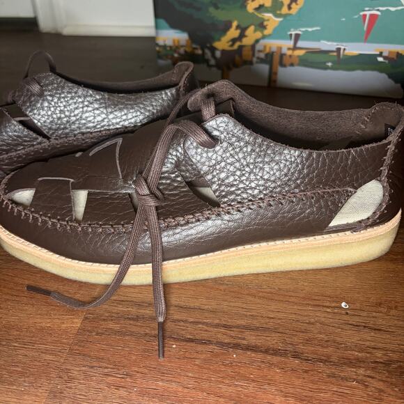 SAMPLE Ronnie Fieg x Clarks 8th Street Ridgevale Leather Shoes Size 9 - Brown main image 3